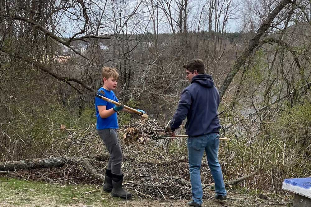 Maine Water teams take part in Earth Day community clean-up efforts.