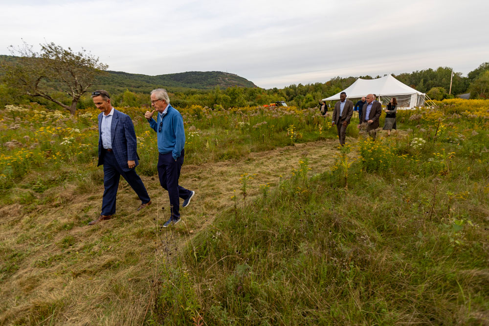 Maine Water visitors soak in the natural beauty at the Thorndike Brook Trailhead Wednesday, Sept. 18, 2024.