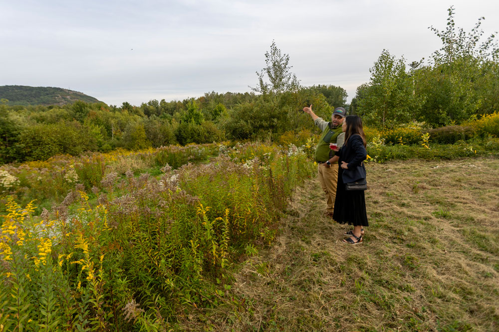 Maine Water visitors soak in the natural beauty at the Thorndike Brook Trailhead Wednesday, Sept. 18, 2024.