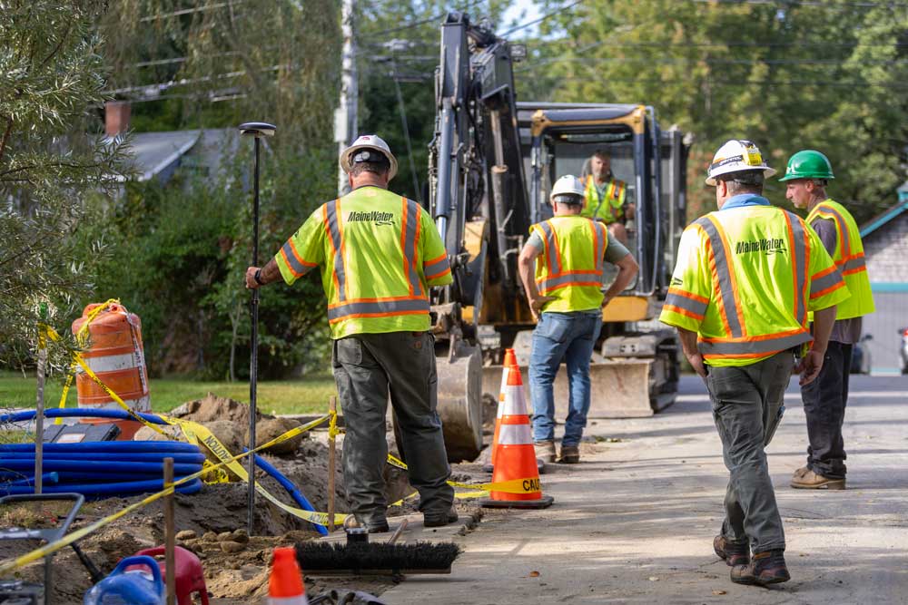 Water main replacement project in Camden