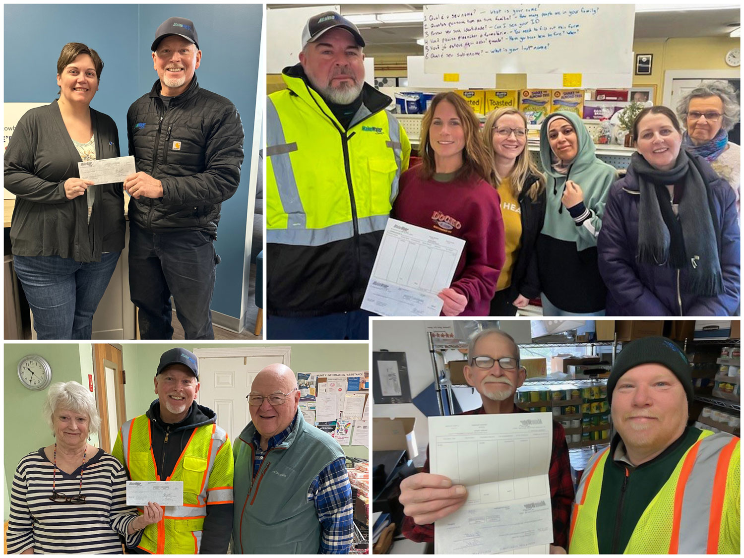 Maine Water staff deliver donations